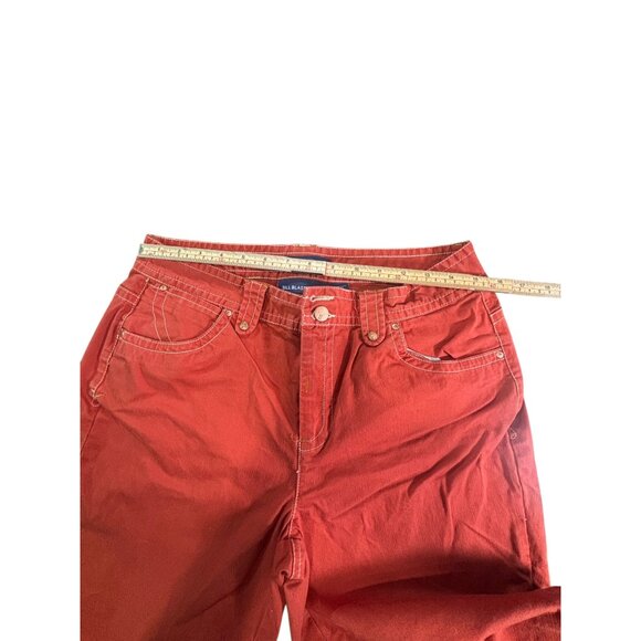 Bill Blass Womens Red Stretch Jeans Size 10 Wide Leg 98% Cotton 2% Lycra - Picture 6 of 8